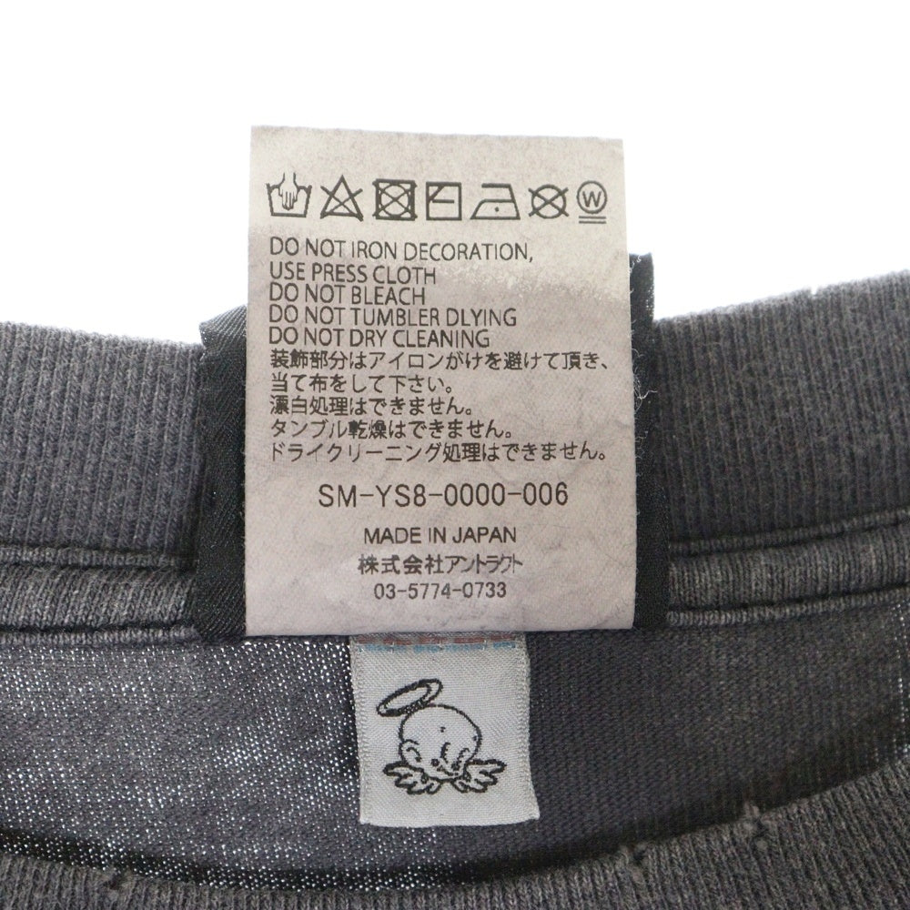 SAINT MICHAEL(セントマイケル) 24SS MAGICAL SAINT クルーネック半袖Tシャツカットソー グレー SM-YS8-0000-006