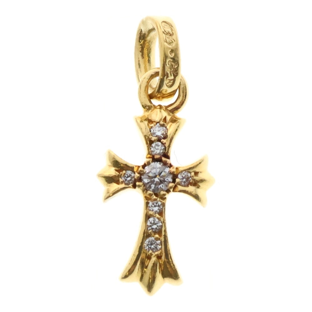 CHROME HEARTS(クロムハーツ) 22K CRS BBYFAT P/DIA ベイビーファットクロス PAVEダイヤ ペンダントトップ ゴールド BCA035