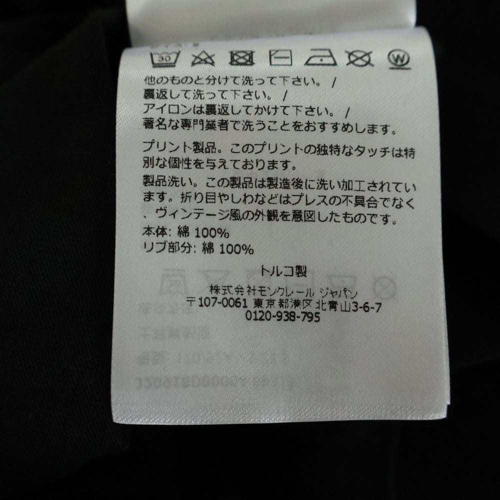 MONCLER(モンクレール) 24AW LS T-SHIRT エナメルロゴ 長袖Tシャツ ロンT カットソー ブラック J20918D00004