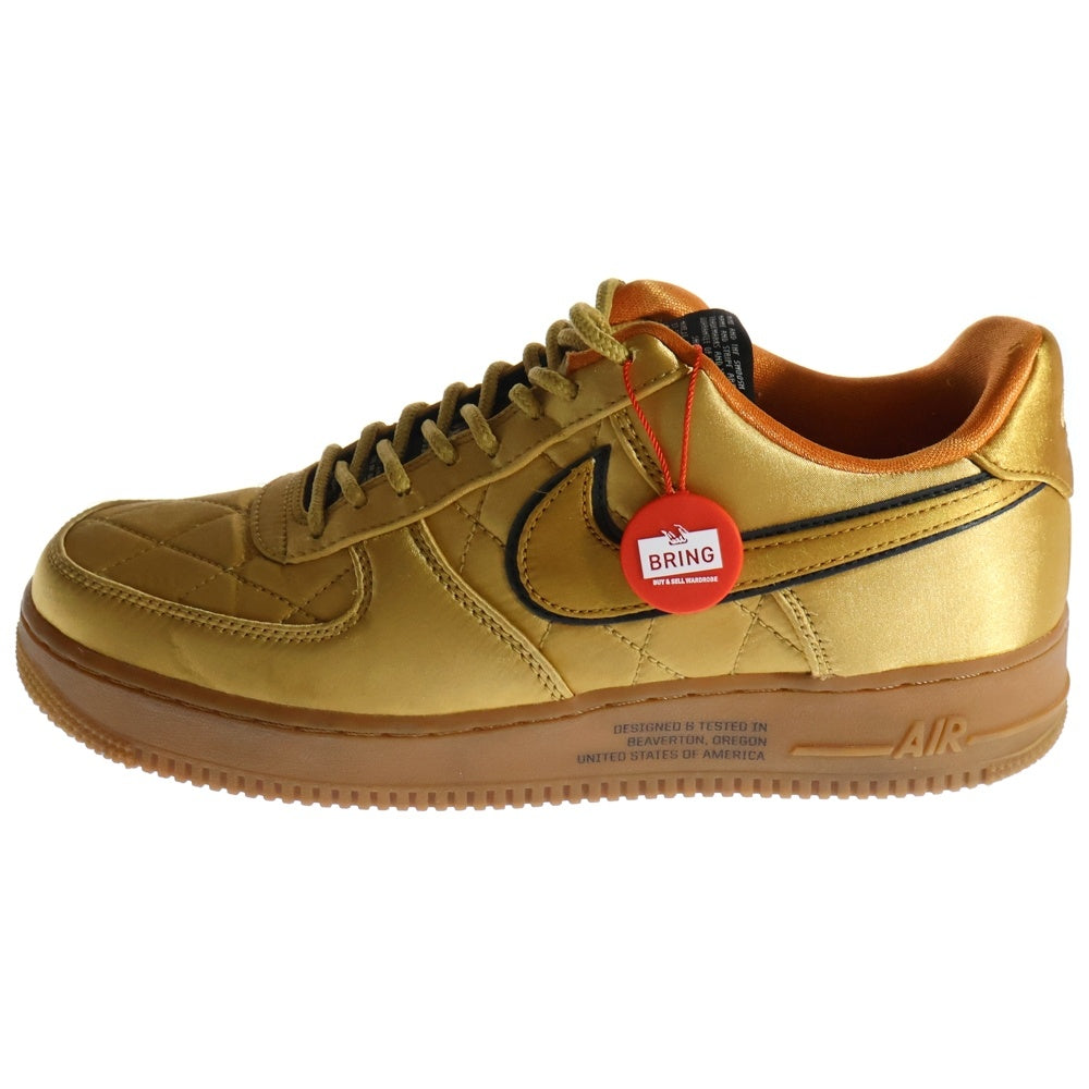 NIKE(ナイキ) AIR FORCE 1 07 PREMIUM CU6724-777QUILTED SATIN PACK WHEAT エアフォース 1 07 プレミアム キルテッド ステインパック ウィート ローカットスニーカー ブラウン US9/27.0cm