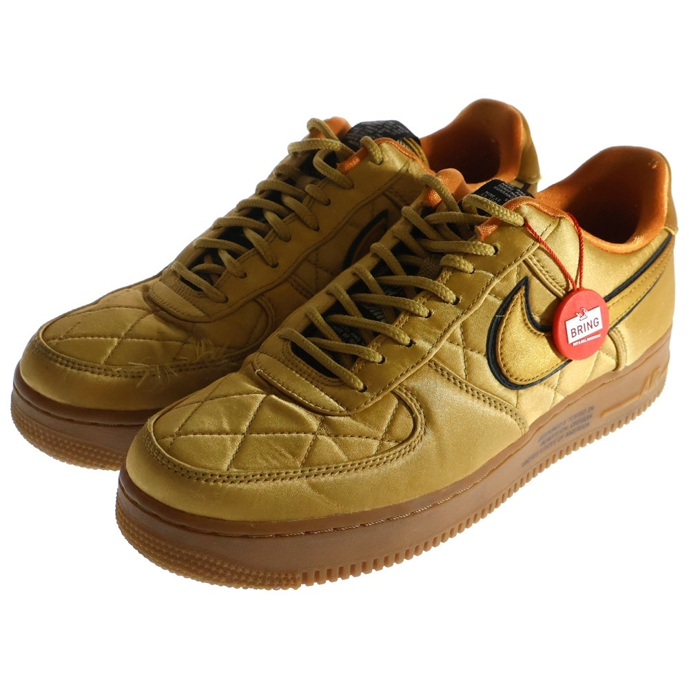 NIKE(ナイキ) AIR FORCE 1 07 PREMIUM CU6724-777QUILTED SATIN PACK WHEAT エアフォース 1 07 プレミアム キルテッド ステインパック ウィート ローカットスニーカー ブラウン US9/27.0cm