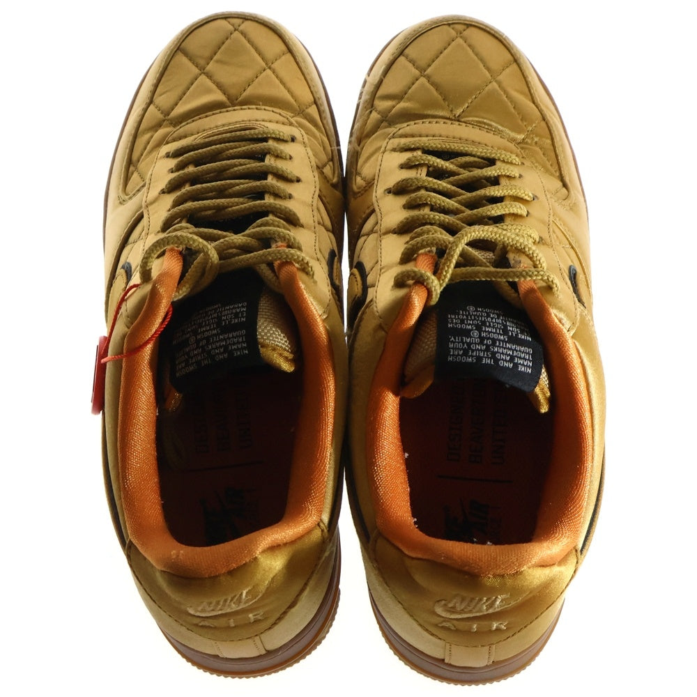NIKE(ナイキ) AIR FORCE 1 07 PREMIUM CU6724-777QUILTED SATIN PACK WHEAT エアフォース 1 07 プレミアム キルテッド ステインパック ウィート ローカットスニーカー ブラウン US9/27.0cm