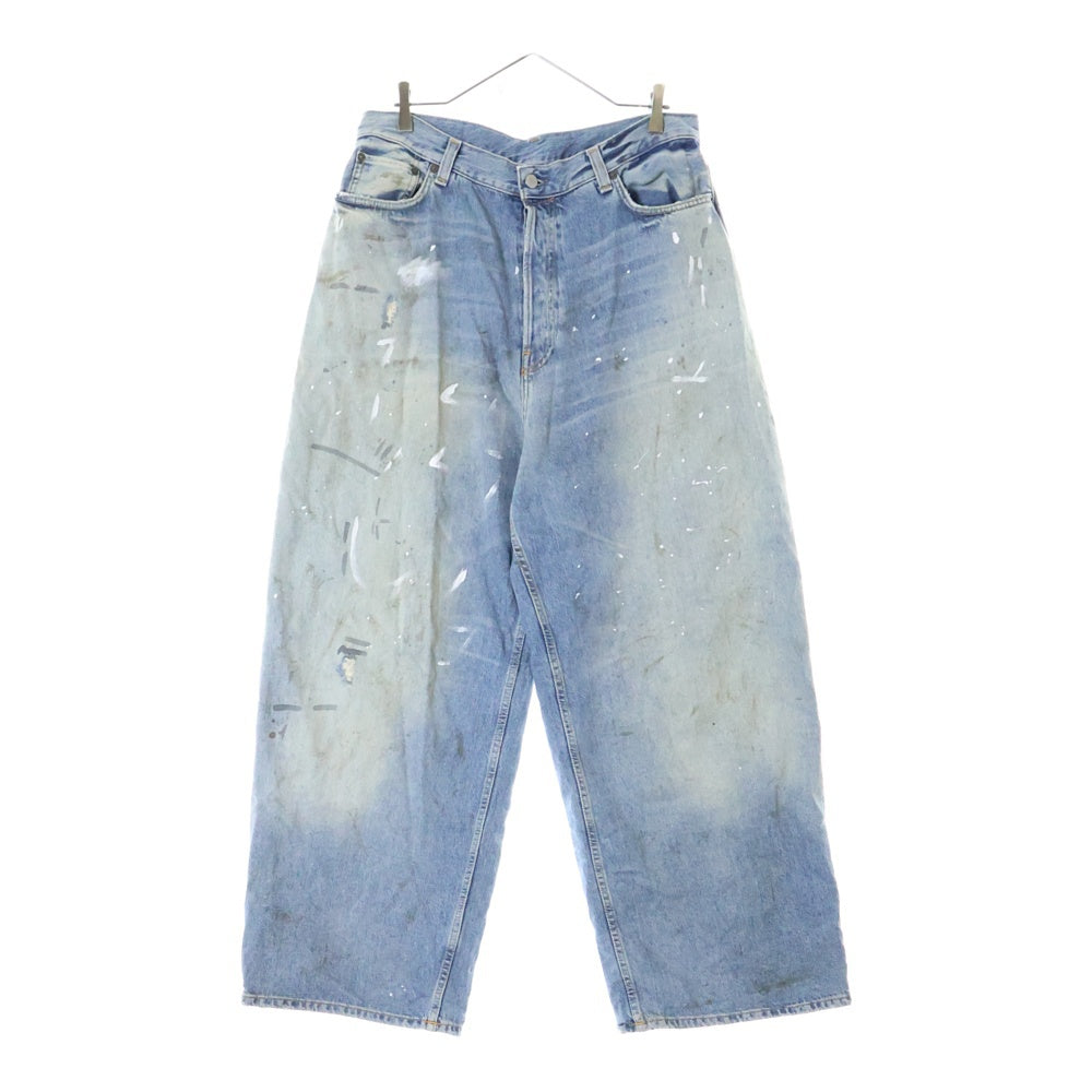 Acne Studios(アクネ ストゥディオズ) 2023M FN Trafalgar ペイント加工 スーパーバギーデニムパンツ インディゴ B00343
