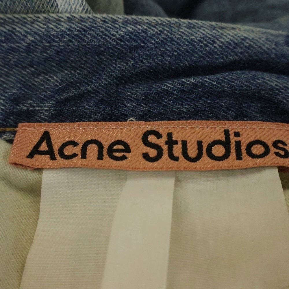 Acne Studios(アクネ ストゥディオズ) 2023M FN Trafalgar ペイント加工 スーパーバギーデニムパンツ インディゴ B00343
