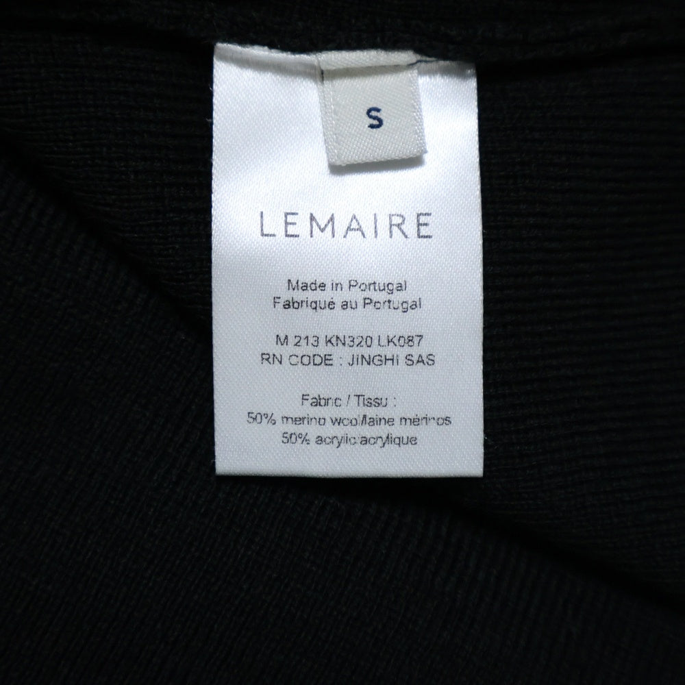 LEMAIRE(ルメール) CREWNECK KNIT クルーネック ニットセーター ブラック M213 KN320 LK087