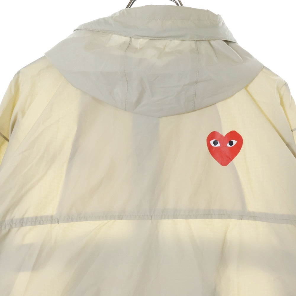 PLAY COMME des GARCONS(プレイコムデギャルソン) ×K-WAY NYLON ANORAK ロゴ刺繍 ナイロンアノラックパーカー ナイロンジャケット ベージュ
