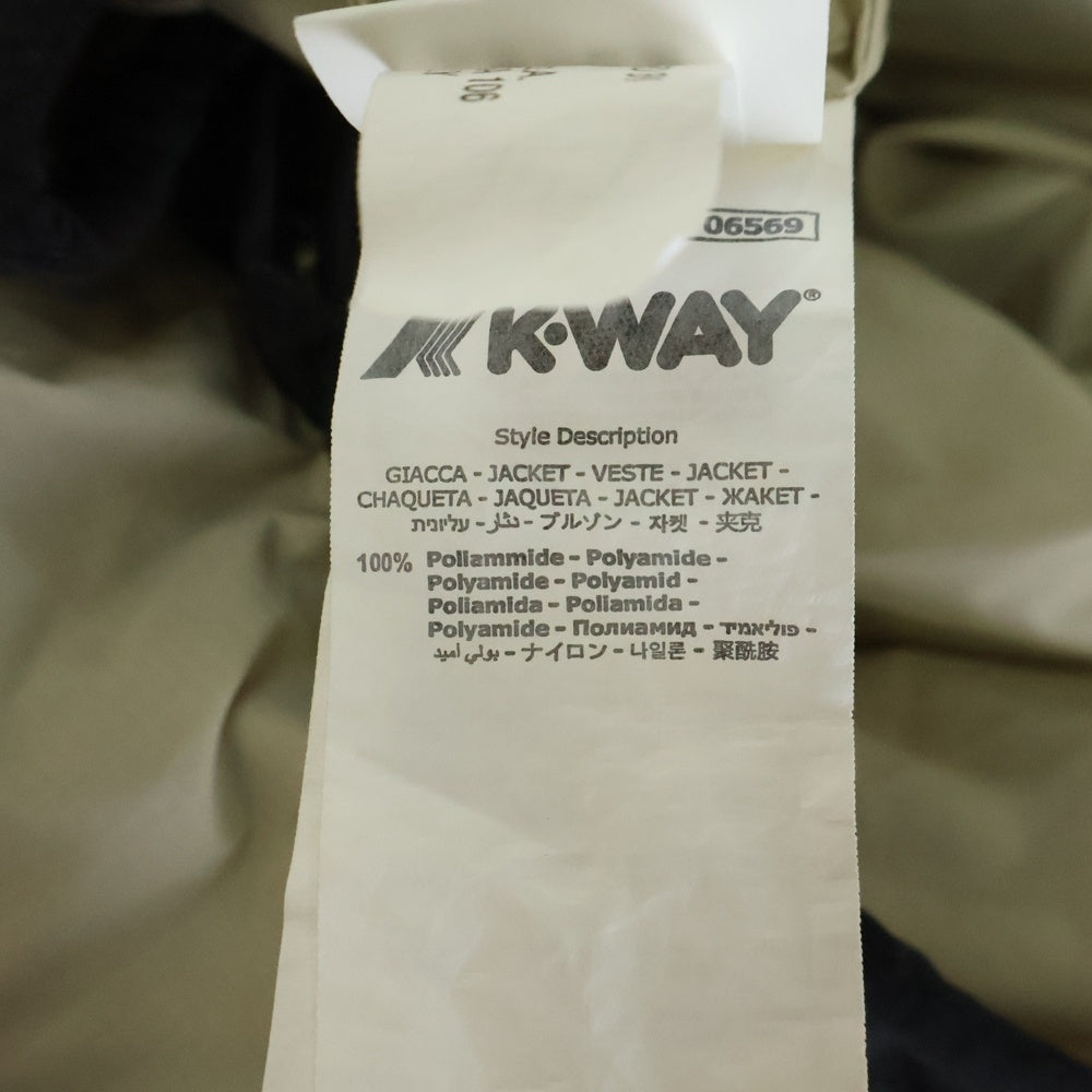 PLAY COMME des GARCONS(プレイコムデギャルソン) ×K-WAY NYLON ANORAK ロゴ刺繍 ナイロンアノラックパーカー ナイロンジャケット ベージュ