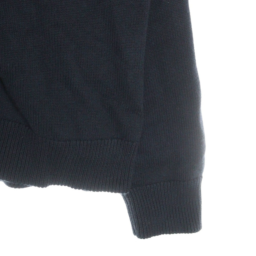 STUDIO NICHOLSON(スタジオニコルソン) COTTON KNITWARE V NECK JUMPER Vネックウールニットセーター ネイビー 51-10-122011