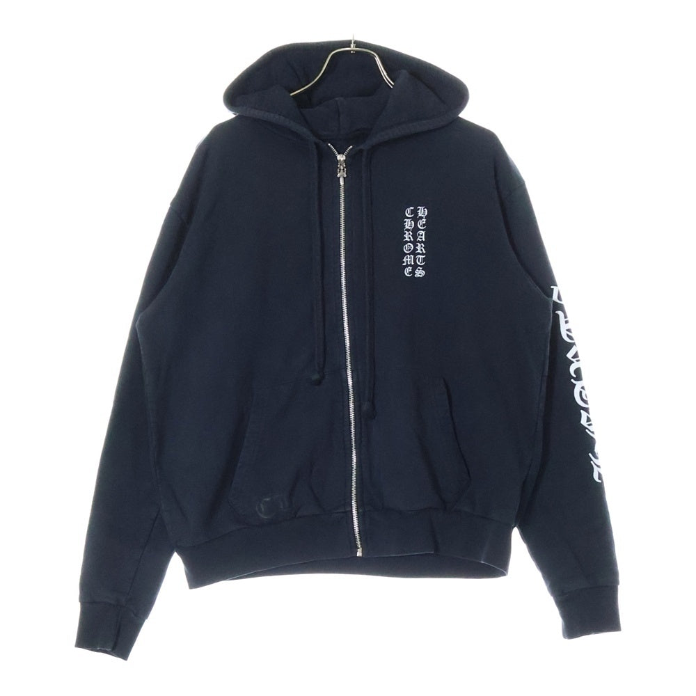 CHROME HEARTS(クロムハーツ) FUCK YOU LOGO ZIP UP HOODIE ファックユーロゴジップアップフーディー ジップアップパーカー ブラック