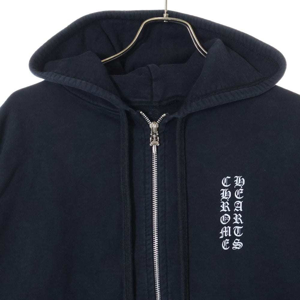 CHROME HEARTS(クロムハーツ) FUCK YOU LOGO ZIP UP HOODIE ファックユーロゴジップアップフーディー ジップアップパーカー ブラック