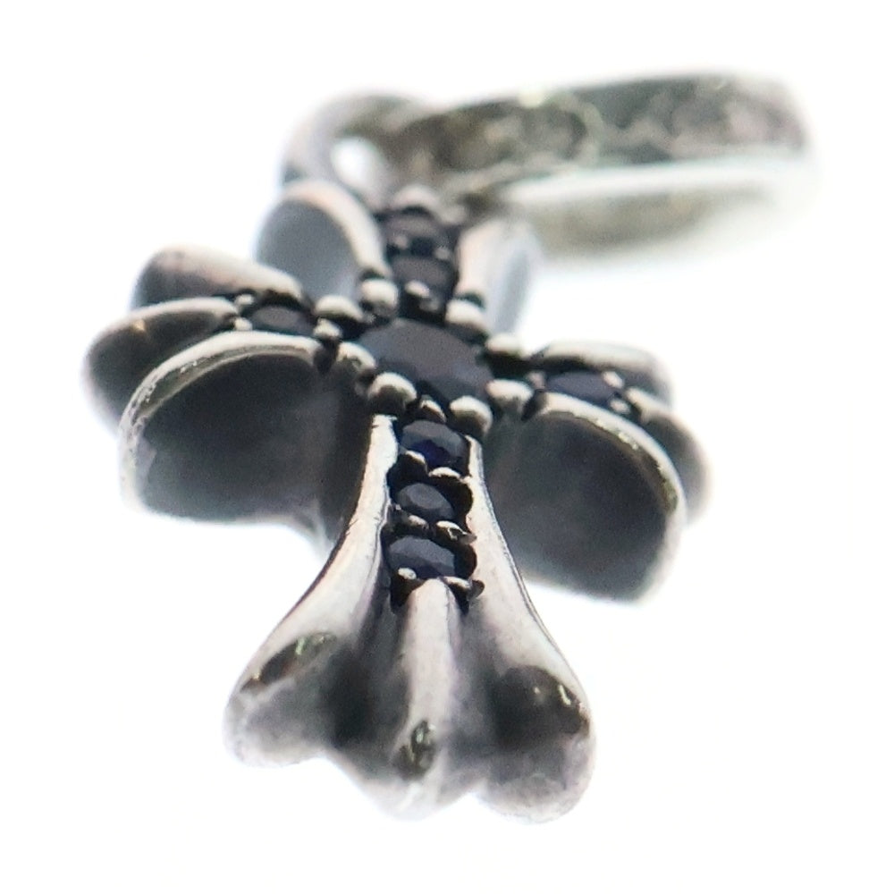 CHROME HEARTS(クロムハーツ) CRS BBYFAT P SAP ベイビーファットクロス PAVEサファイア ペンダントトップ シルバー BCA236