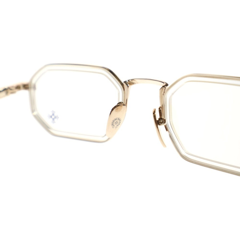 CHROME HEARTS(クロムハーツ) STYLIDA スタイリダ クロステンプル オクタゴンフレーム サングラス 眼鏡 アイウェア ゴールド