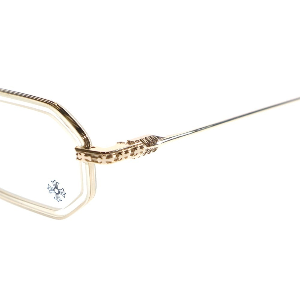 CHROME HEARTS(クロムハーツ) STYLIDA スタイリダ クロステンプル オクタゴンフレーム サングラス 眼鏡 アイウェア ゴールド