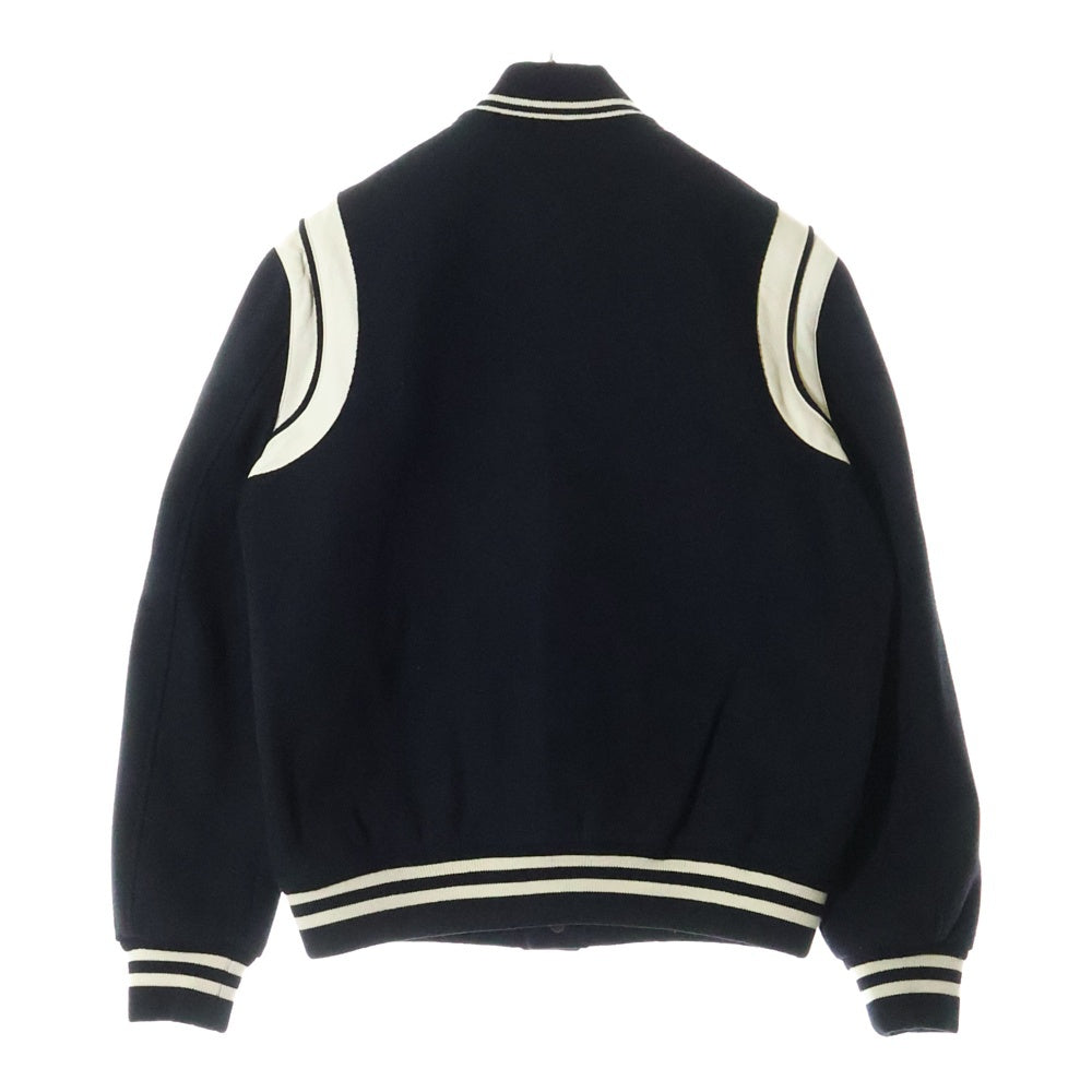 SAINT LAURENT PARIS(サンローランパリ) Teddy Jacket テディジャケット レザー切替ウールジャケット ブラック 354718 Y180W