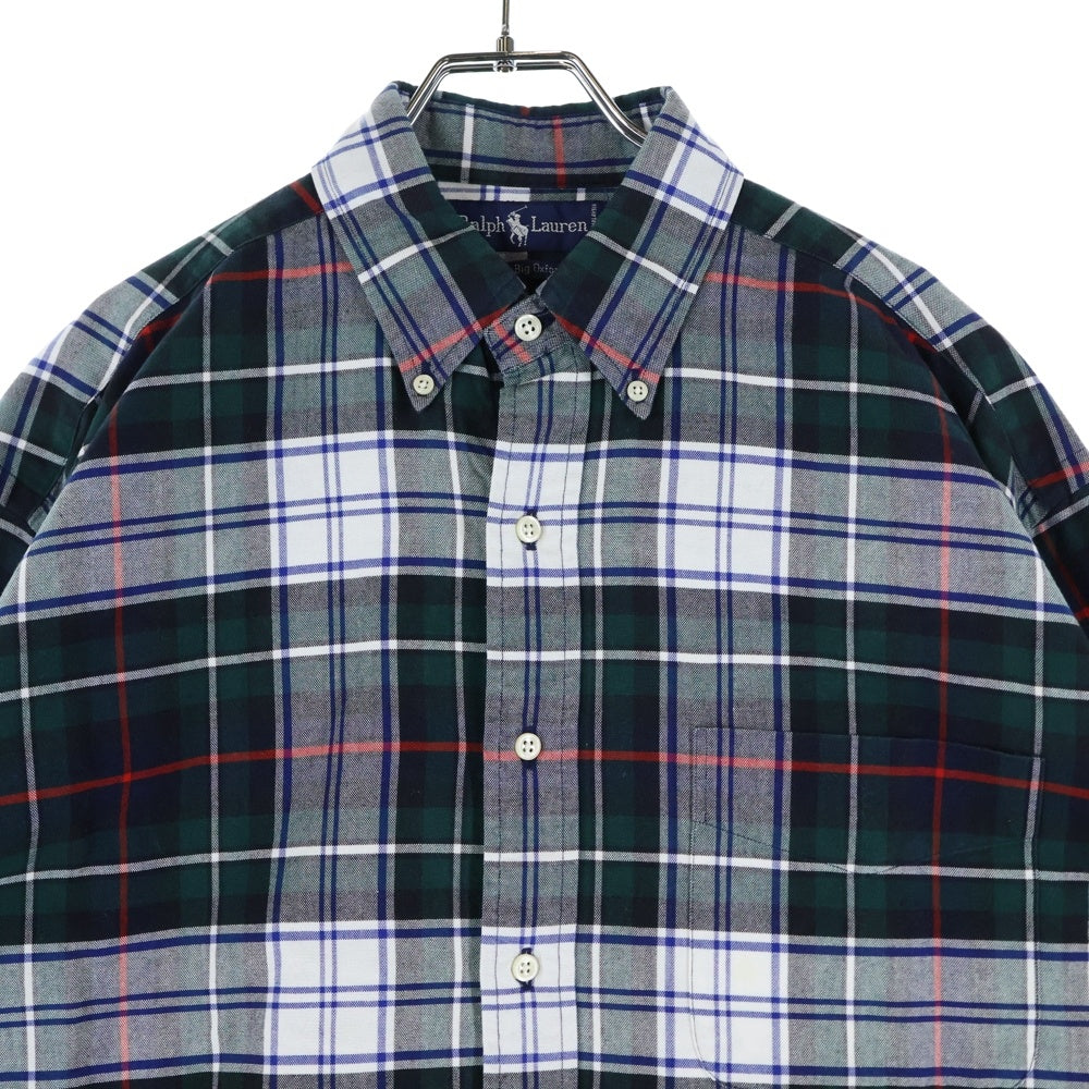 POLO RALPH LAUREN(ポロラルフローレン) PLAID LONG SLEEVE SHIRT チェック柄 長袖シャツ グリーン/ホワイト