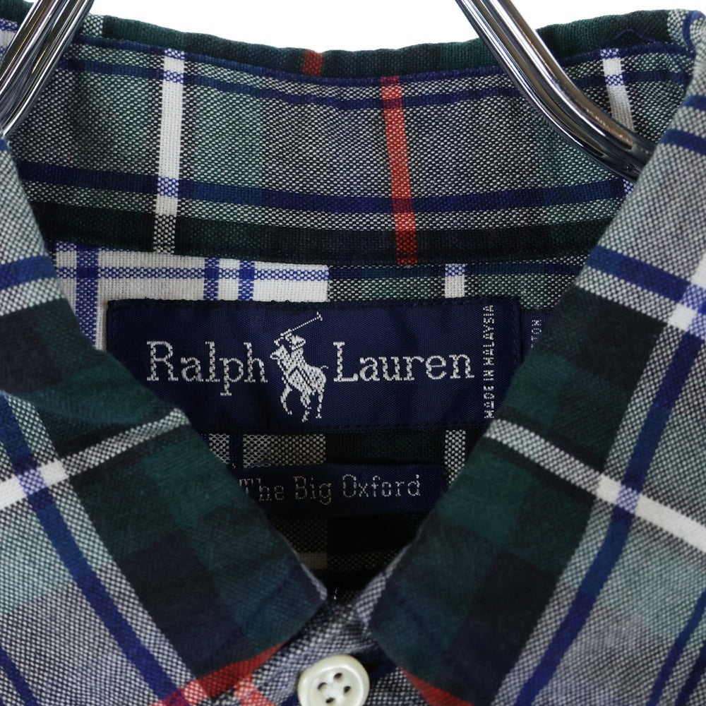 POLO RALPH LAUREN(ポロラルフローレン) PLAID LONG SLEEVE SHIRT チェック柄 長袖シャツ グリーン/ホワイト