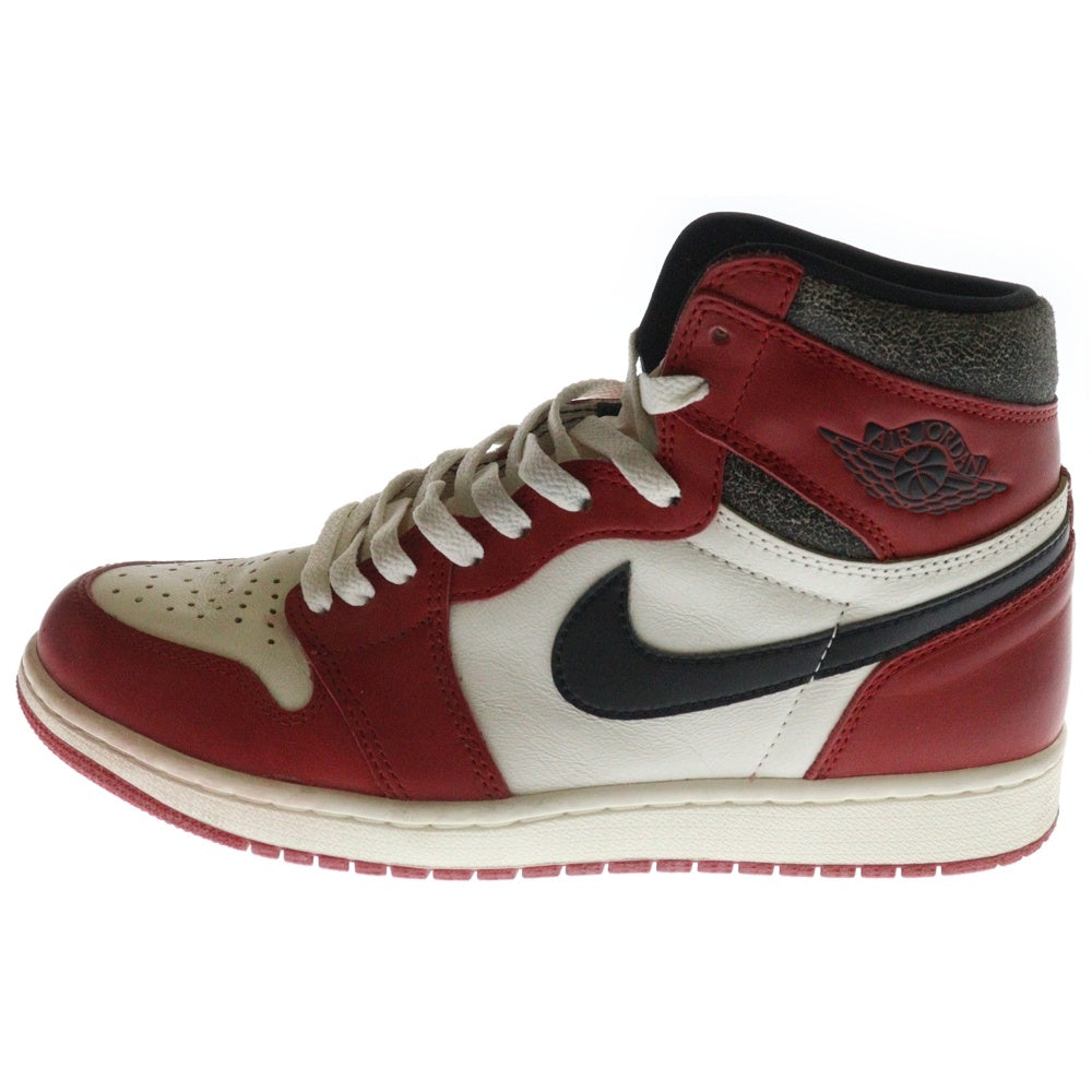 NIKE(ナイキ) AIR JORDAN 1 LOST&FOUND エアジョーダン1 ロスト&ファウンド シカゴ ハイカットスニーカー ホワイト/レッド US9/27cm DZ5485-612
