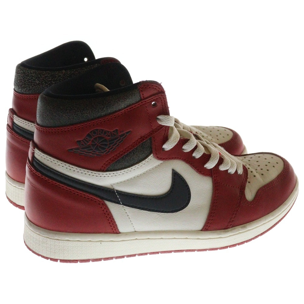 NIKE(ナイキ) AIR JORDAN 1 LOST&FOUND エアジョーダン1 ロスト&ファウンド シカゴ ハイカットスニーカー ホワイト/レッド US9/27cm DZ5485-612