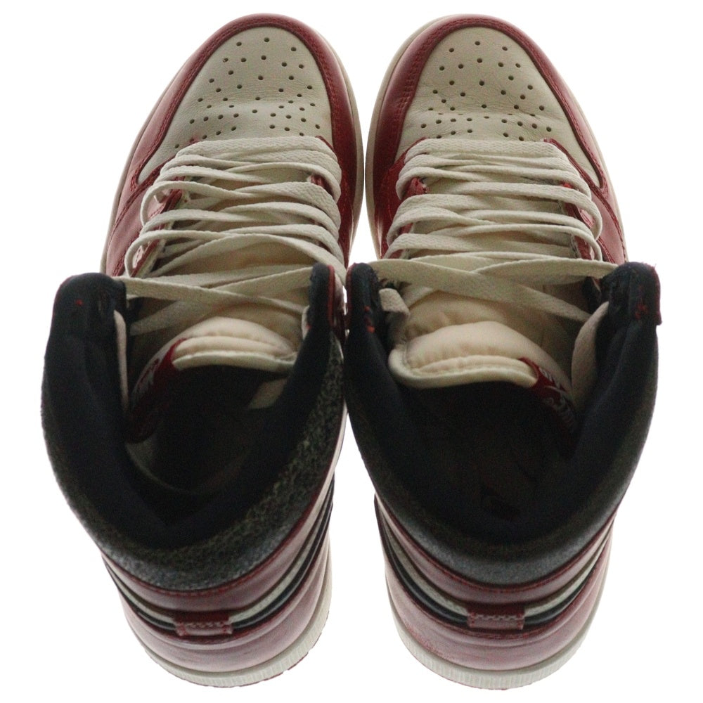 NIKE(ナイキ) AIR JORDAN 1 LOST&FOUND エアジョーダン1 ロスト&ファウンド シカゴ ハイカットスニーカー ホワイト/レッド US9/27cm DZ5485-612