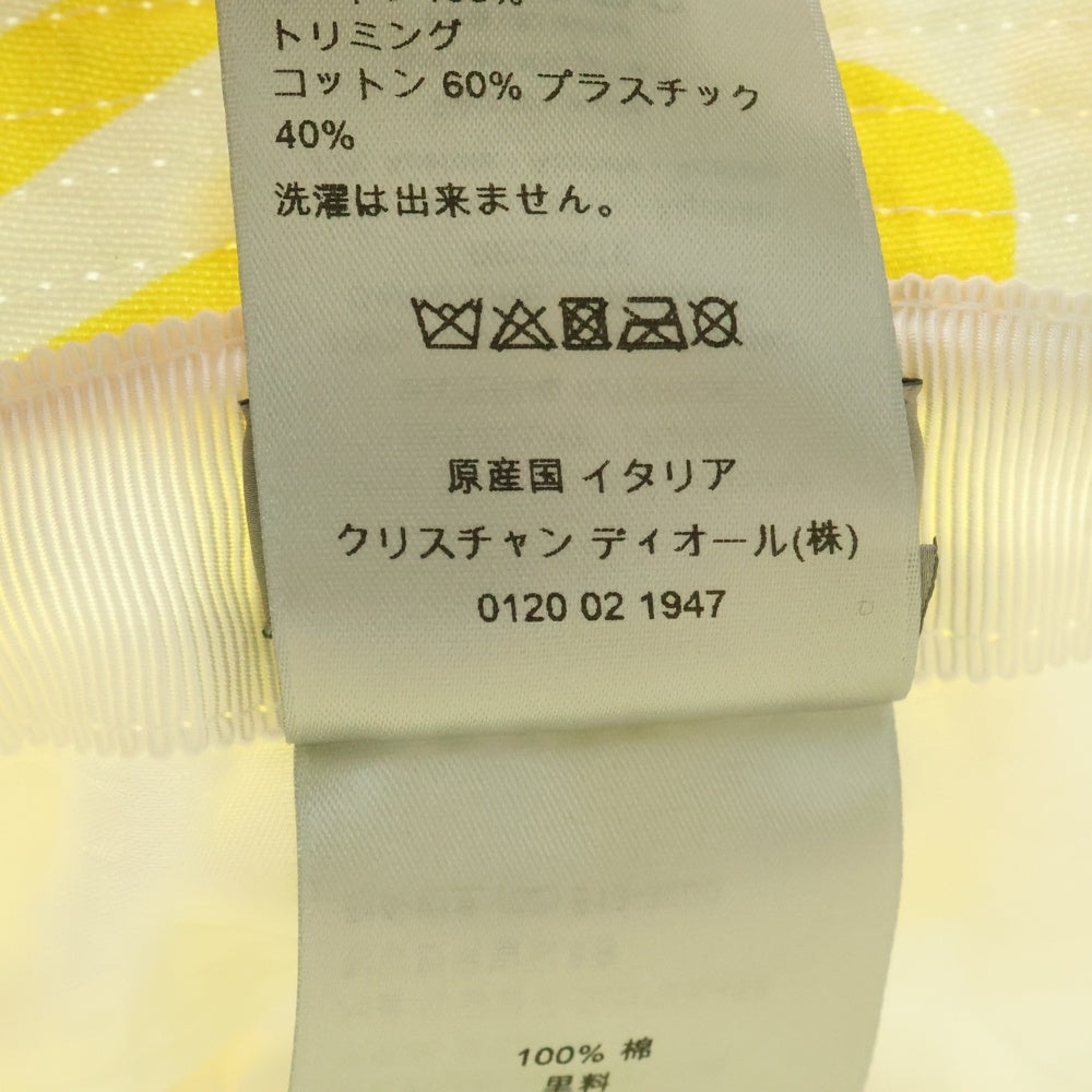DIOR(ディオール) 20AW ×Shawn Stussy ショーン ステューシー ロゴ刺繍 バケットハット 帽子 イエロー 033C906A4949