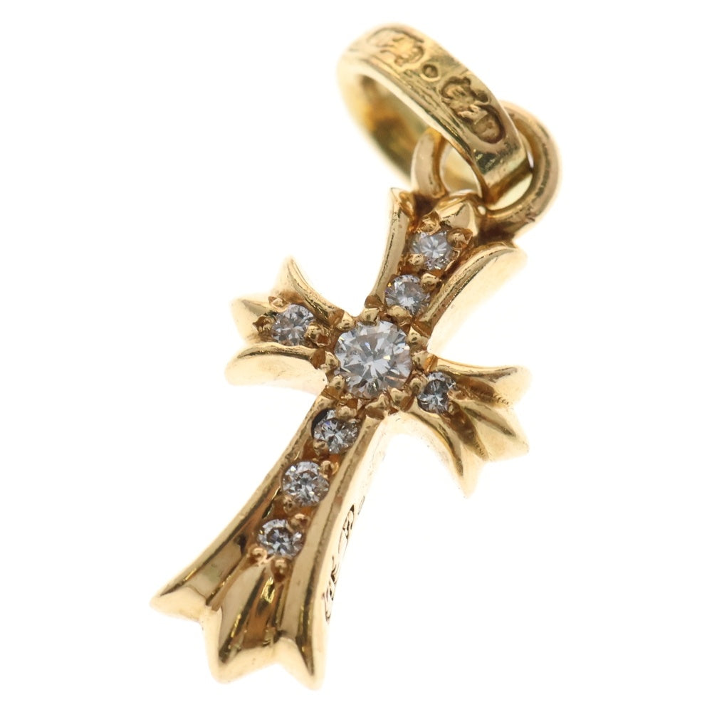 CHROME HEARTS(クロムハーツ) 22K CRS BBYFAT P/DIA ベイビーファットクロス PAVEダイヤ ペンダントトップ ゴールド BCA035