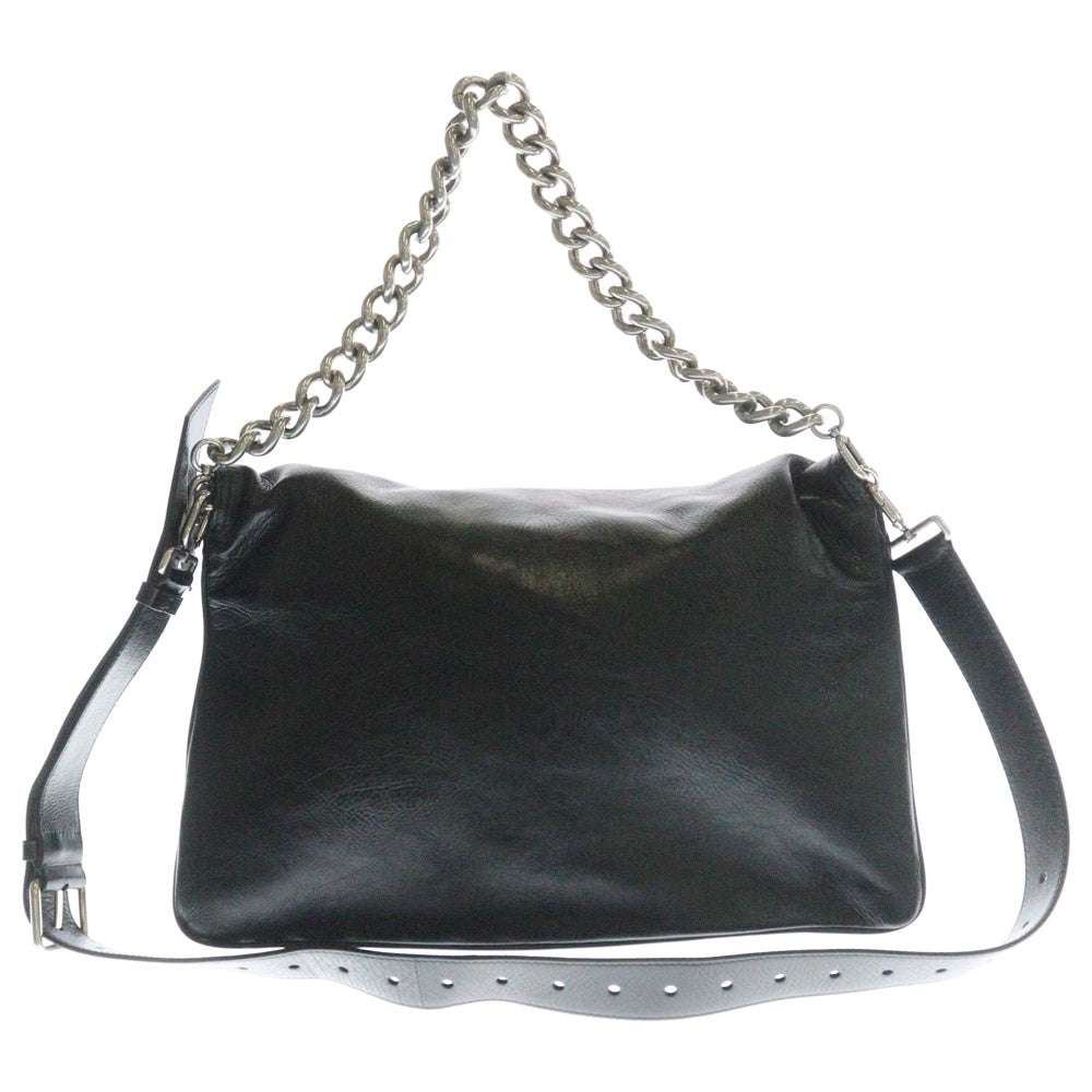 BALENCIAGA(バレンシアガ) BB Soft Large Flap Bag BBロゴ レザー チェーンショルダーバッグ ブラック 748488