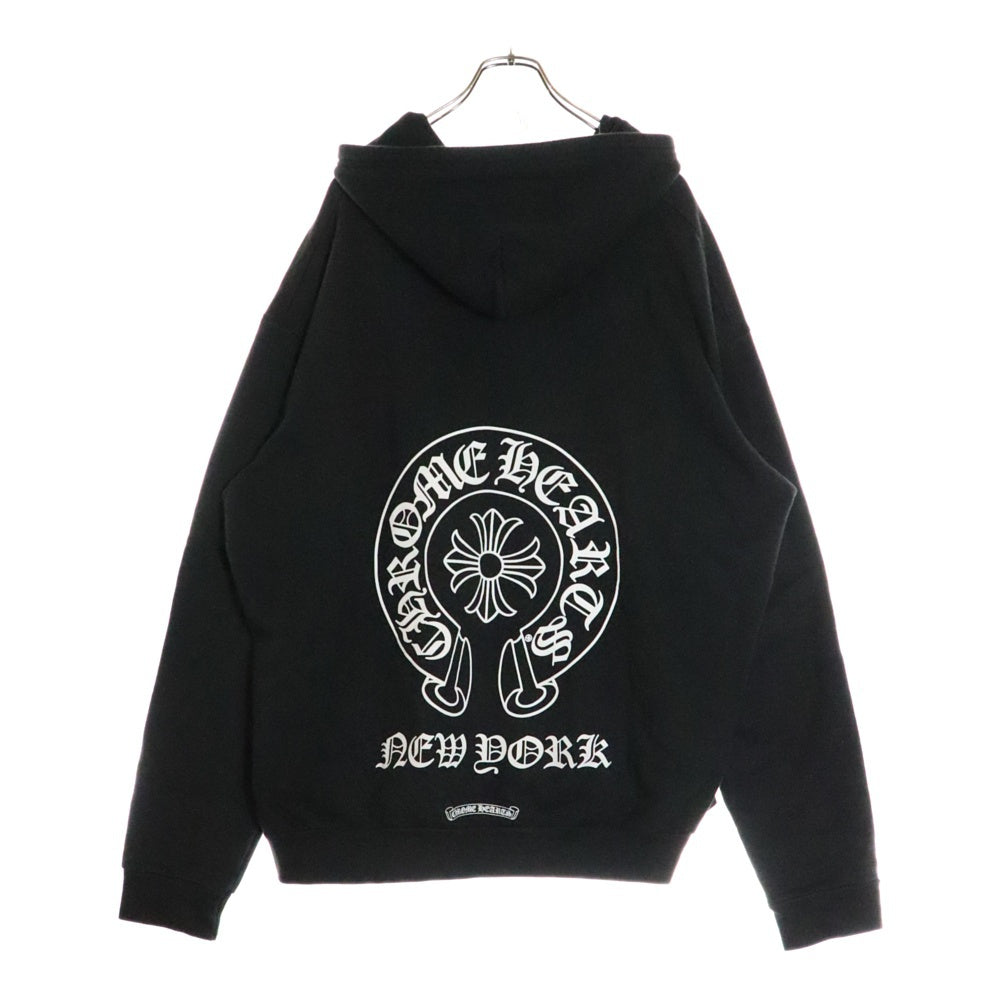 CHROME HEARTS(クロムハーツ) SWTSHRT HD ZIP LTD NEW YORK ニューヨーク限定 ジップアップ スウェットパーカー フーディー ブラック