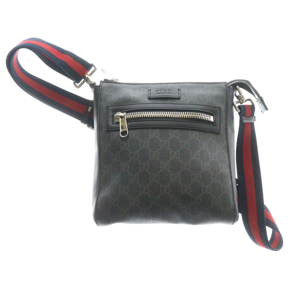 GUCCI(グッチ) GG Supreme Shoulder Bag GGスプリーム キャンバス ショルダーバッグ ブラック 523599