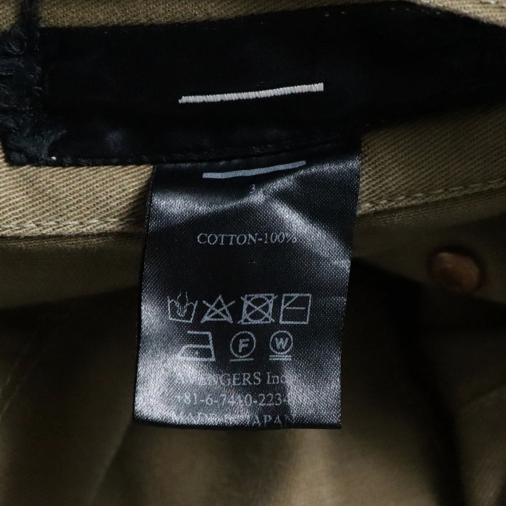 MINUS(マイナス) Slash Seam Twist Cargo Pants ショーツ切替 カーゴパンツ カーキ