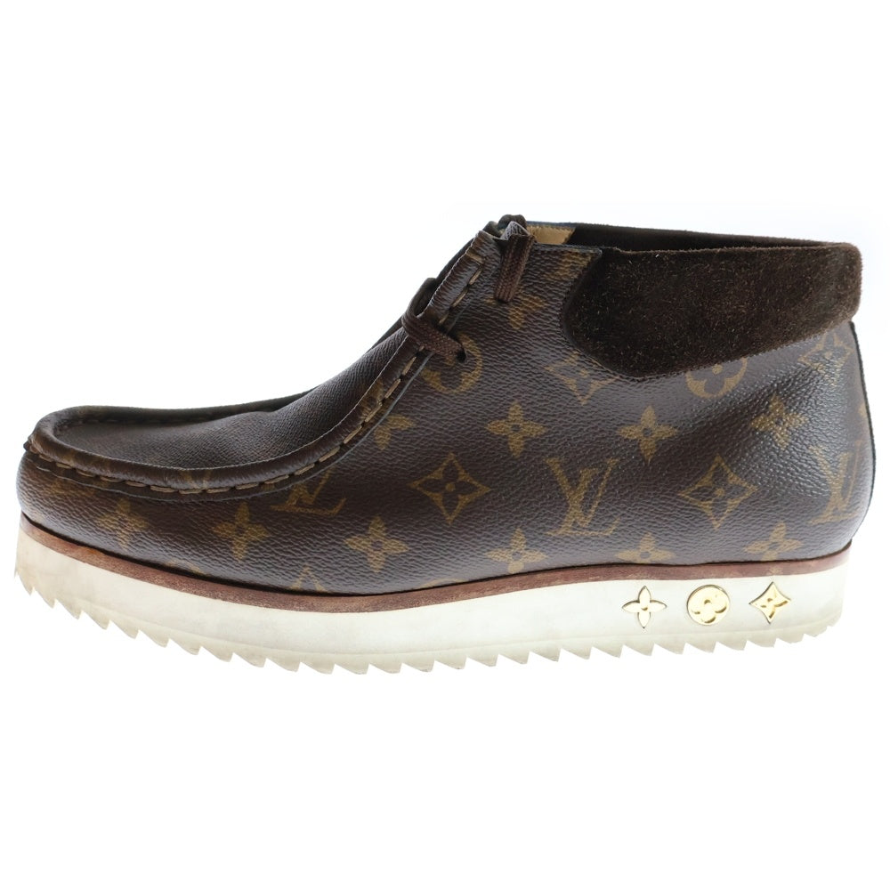 LOUIS VUITTON(ルイヴィトン) LVモッズライン モノグラム ワラビー アンクルブーツ ハイカットシューズ ブラウン