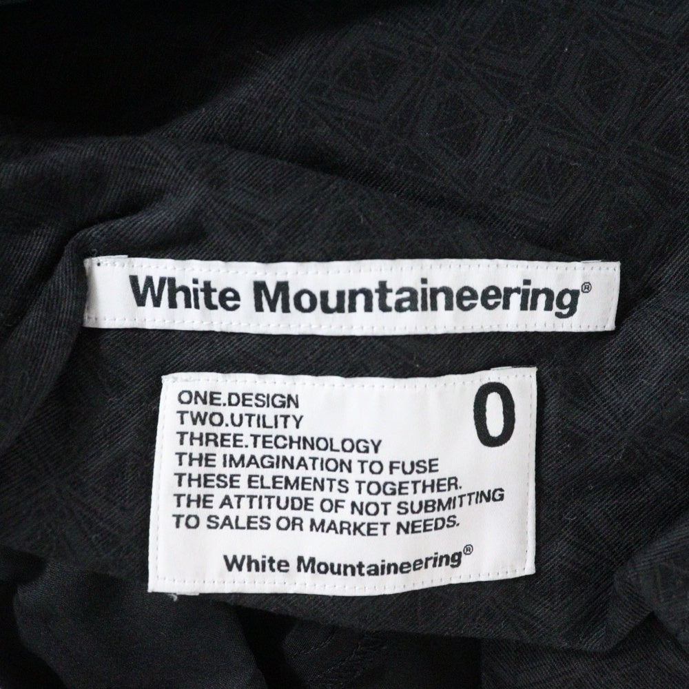 White Mountaineering(ホワイトマウンテニアリング) ソロテックス 3タック イージーテーパードパンツ ブラック WM2571414