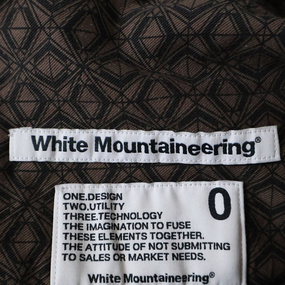 White Mountaineering(ホワイトマウンテニアリング) ソロテックス 3タック イージーテーパードパンツ ブラウン WM2571414