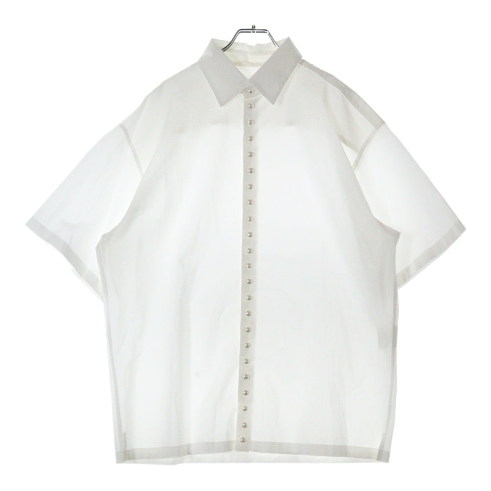 AMBUSH(アンブッシュ) pearl Shirt パールボタン半袖シャツ ホワイト 【SAMPLE品】