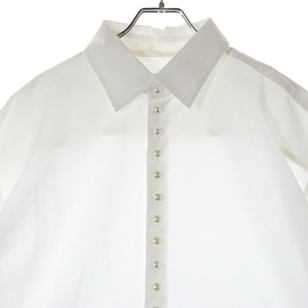 AMBUSH(アンブッシュ) pearl Shirt パールボタン半袖シャツ ホワイト 【SAMPLE品】