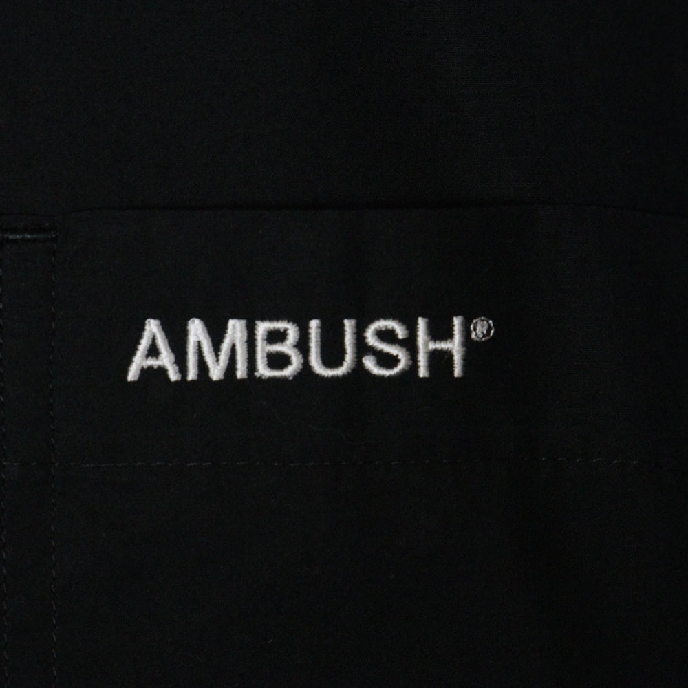 AMBUSH(アンブッシュ) Typewriter Shirt ロゴ刺繍 長袖シャツ ブラック 【SAMPLE品】