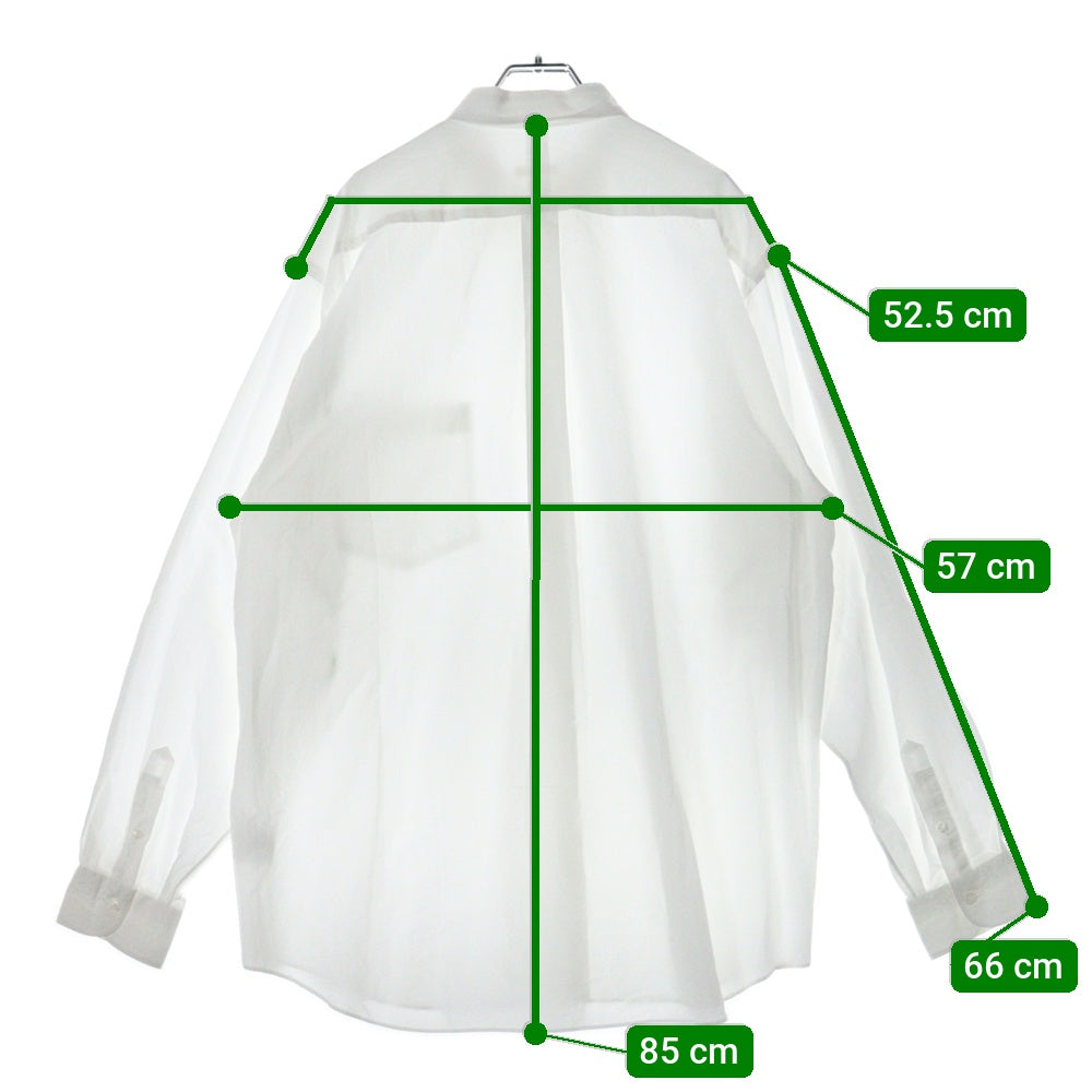 COMOLI(コモリ) 24AW コモリシャツ 長袖シャツ ホワイト A03-02001