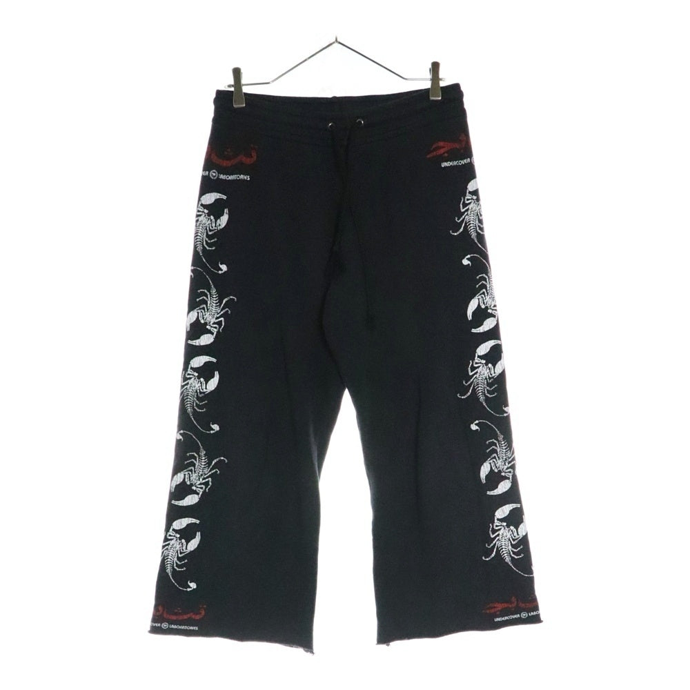 UNDERCOVER ISM(アンダーカバーイズム) 03SS Scab スキャブ期 サソリスウェットパンツ ロゴプリントクロップドスウェットパンツ T290-251 ブラック