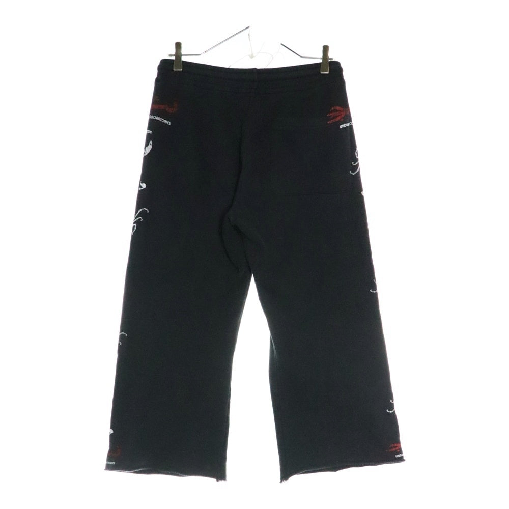UNDERCOVER ISM(アンダーカバーイズム) 03SS Scab スキャブ期 サソリスウェットパンツ ロゴプリントクロップドスウェットパンツ T290-251 ブラック