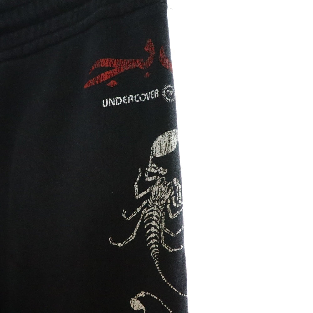 UNDERCOVER ISM(アンダーカバーイズム) 03SS Scab スキャブ期 サソリスウェットパンツ ロゴプリントクロップドスウェットパンツ T290-251 ブラック