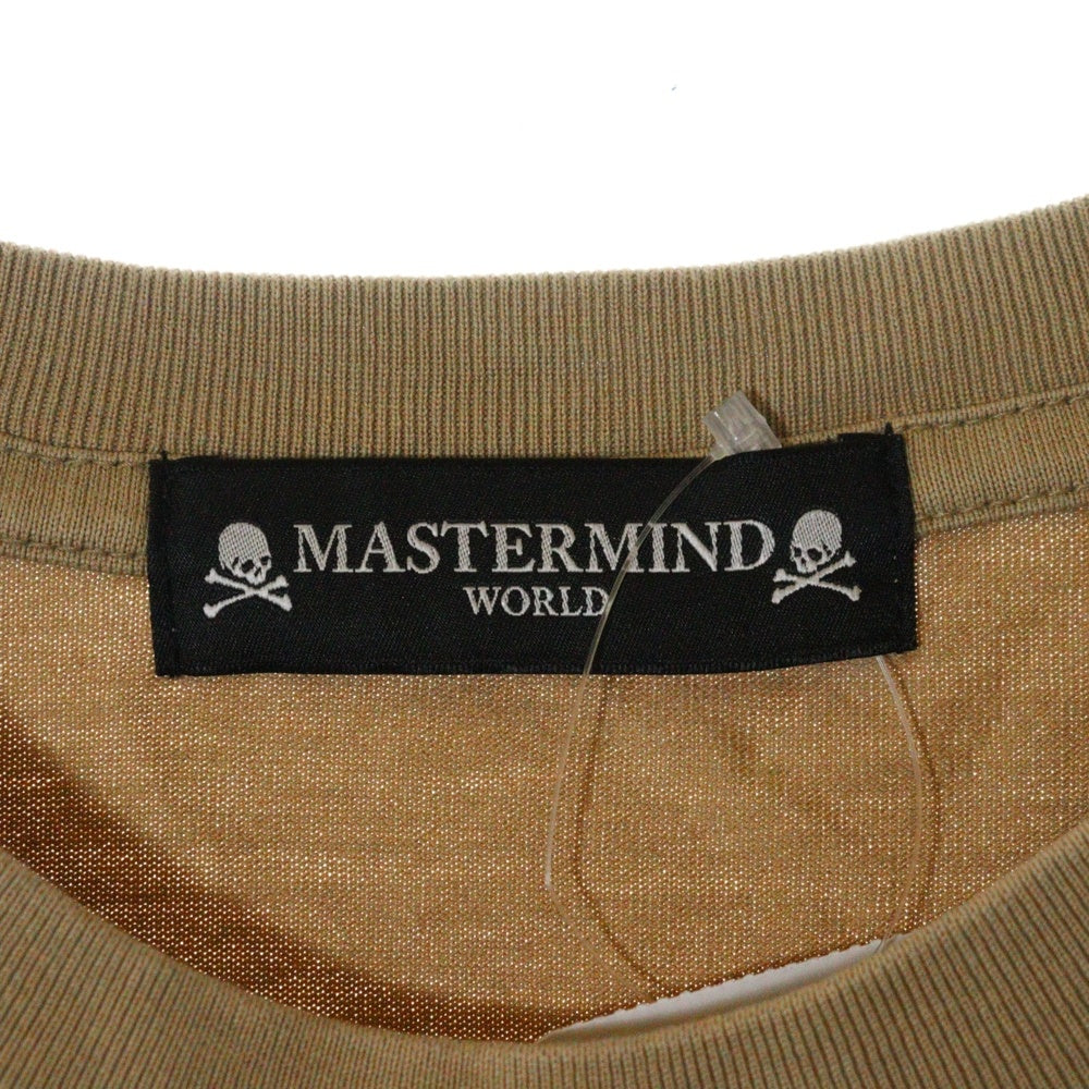 MASTER MIND WORLD(マスターマインド ワールド) スカルプリント長袖Tシャツ ロンT ベージュ MW17P01-TS015-010
