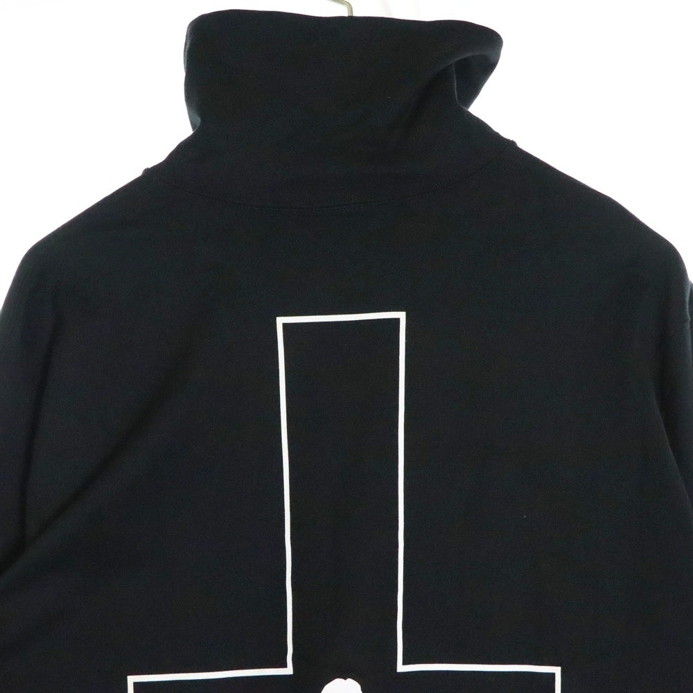 MASTER MIND WORLD(マスターマインド ワールド) ハイネック ロゴプリント長袖Tシャツ ロンT ブラック MW17P01-TS019-010