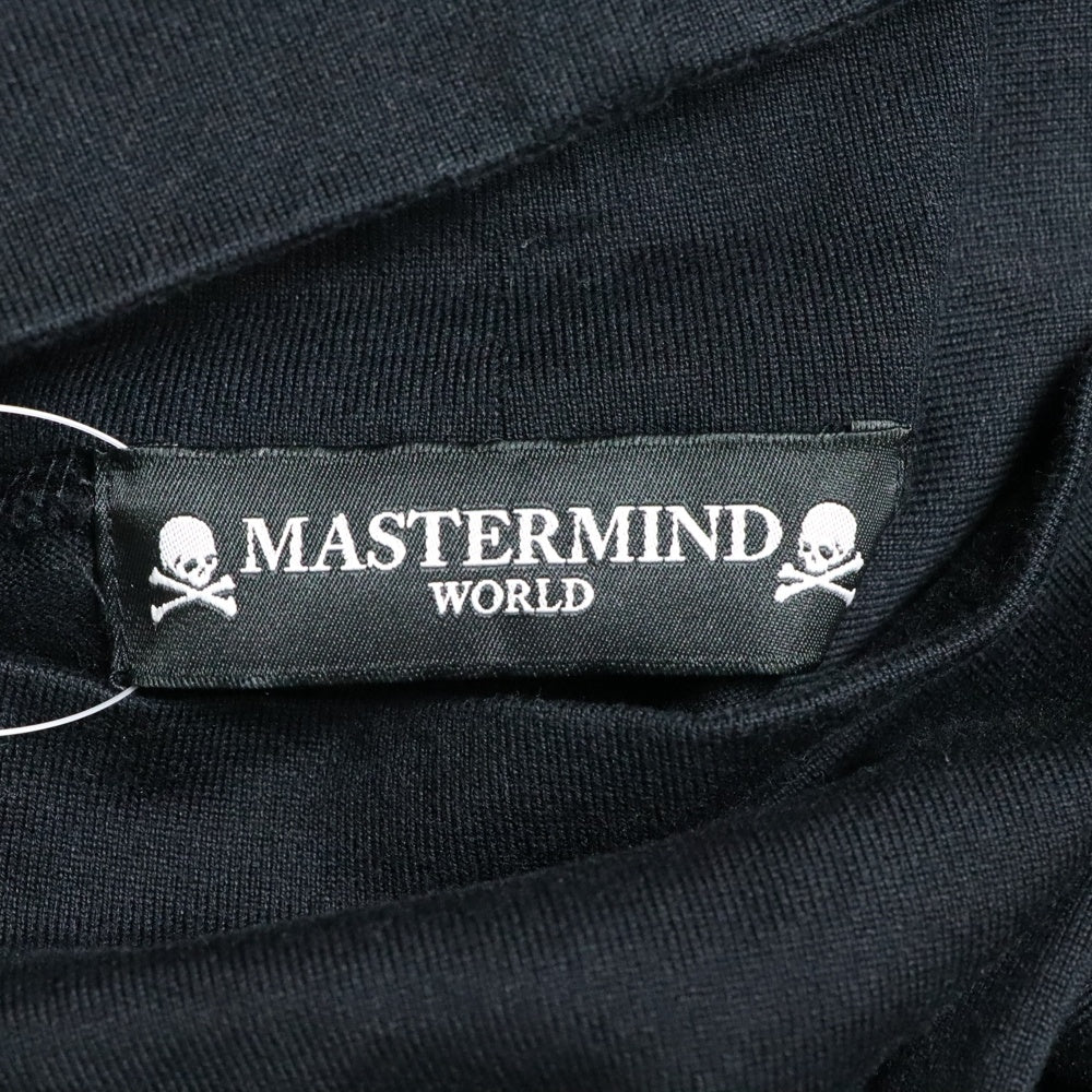 MASTER MIND WORLD(マスターマインド ワールド) ハイネック ロゴプリント長袖Tシャツ ロンT ブラック MW17P01-TS019-010