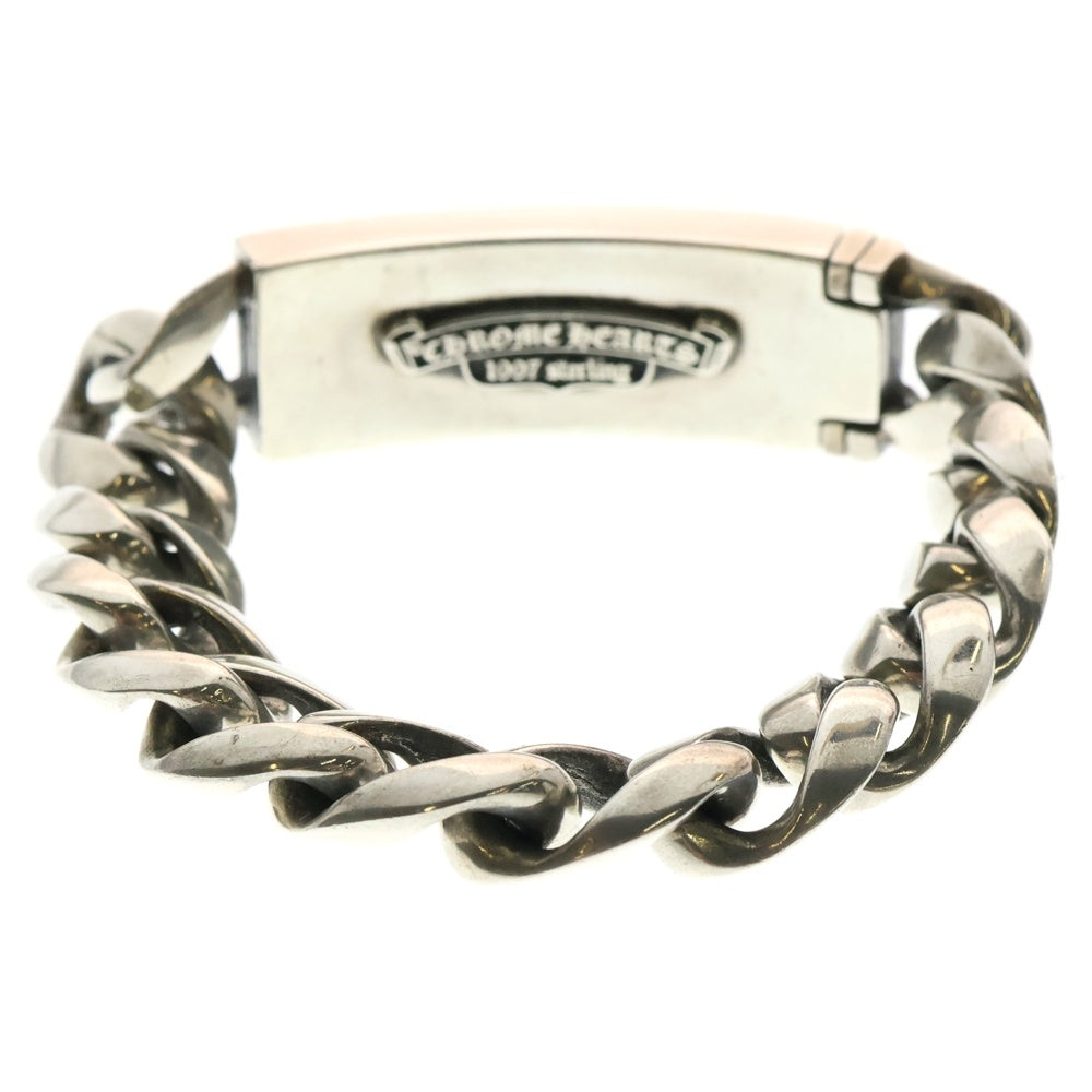 CHROME HEARTS(クロムハーツ) ID FLORAL CRS フローラルクロスIDクラシックリンク ブレスレット 12LINK シルバー BCA164