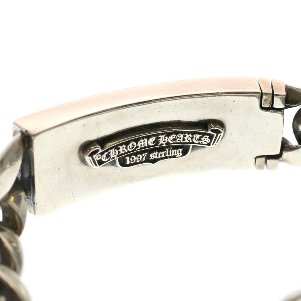 CHROME HEARTS(クロムハーツ) ID FLORAL CRS フローラルクロスIDクラシックリンク ブレスレット 12LINK シルバー BCA164