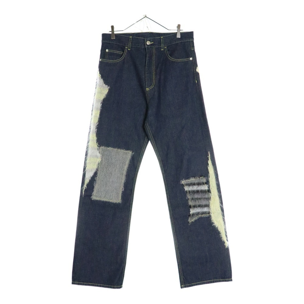 MARNI(マルニ) Mohair Panels Jeans モヘアパッチ デニムパンツ パッチワークストレートデニムパンツ PUJU0021LX USCX27