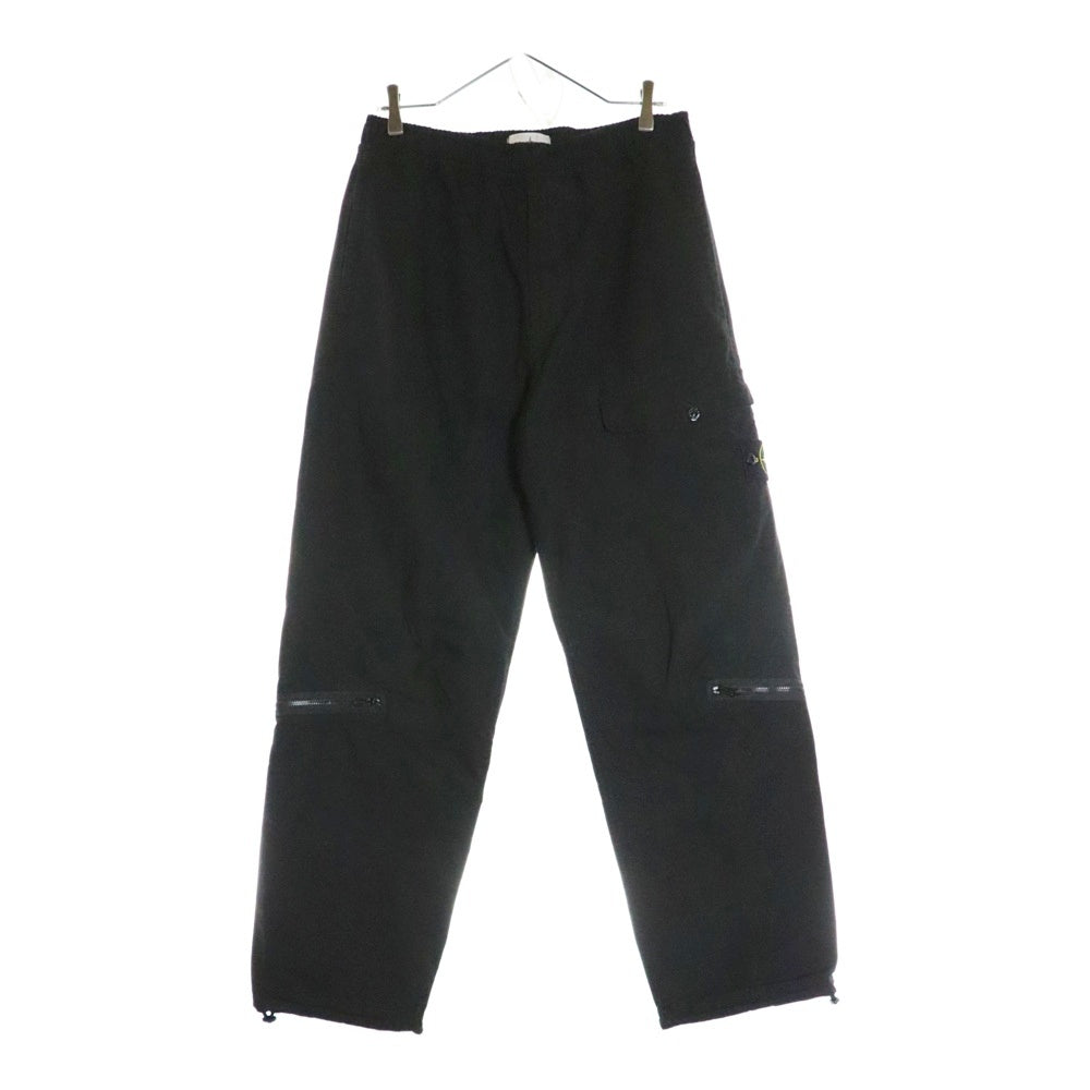 STONE ISLAND(ストーンアイランド) Pantalone Loose Ripstop Cargo Pants パンタロンルーズリップストップカーゴパンツ ロゴパッチカーゴパンツ 791532912 ブラック