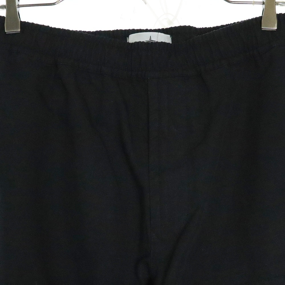 STONE ISLAND(ストーンアイランド) Pantalone Loose Ripstop Cargo Pants パンタロンルーズリップストップカーゴパンツ ロゴパッチカーゴパンツ 791532912 ブラック