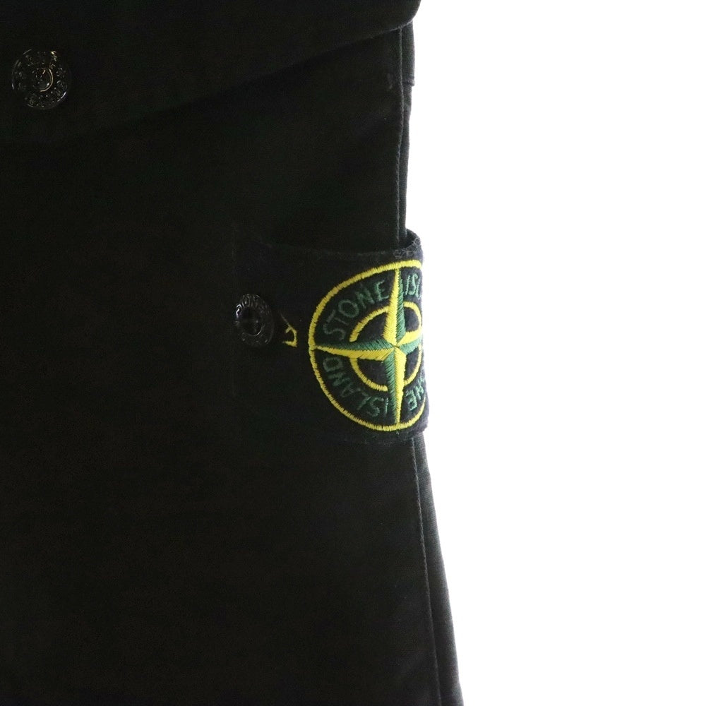 STONE ISLAND(ストーンアイランド) Pantalone Loose Ripstop Cargo Pants パンタロンルーズリップストップカーゴパンツ ロゴパッチカーゴパンツ 791532912 ブラック
