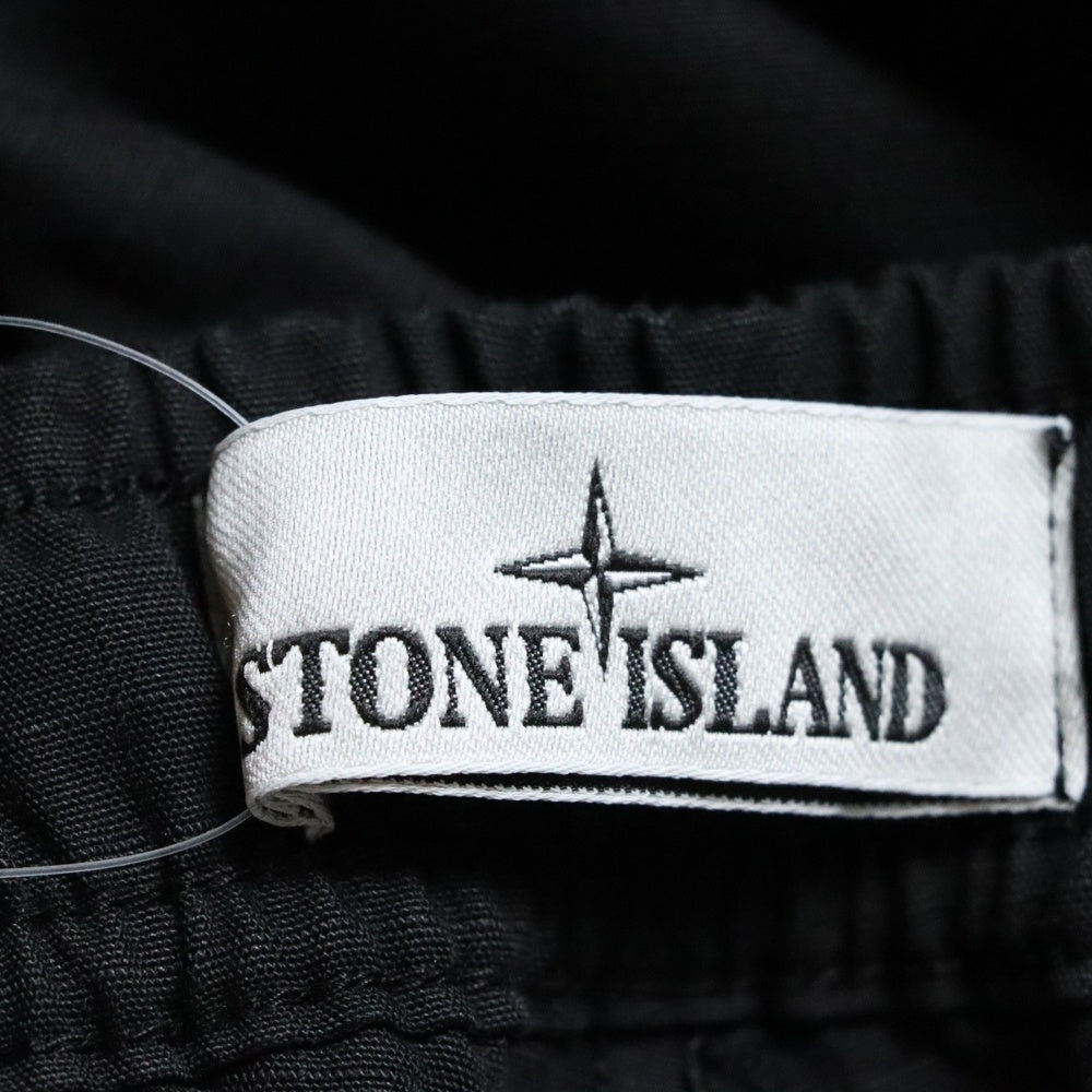 STONE ISLAND(ストーンアイランド) Pantalone Loose Ripstop Cargo Pants パンタロンルーズリップストップカーゴパンツ ロゴパッチカーゴパンツ 791532912 ブラック