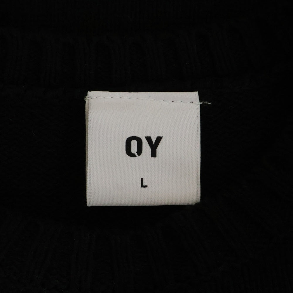 OY(オーワイ) SEATED ODOLLY KNIT シーティドオードリー クルーネックニットセーター ブラック